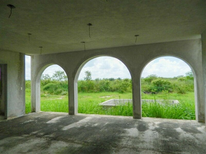 Construction within the Hacienda San Jose Chakan