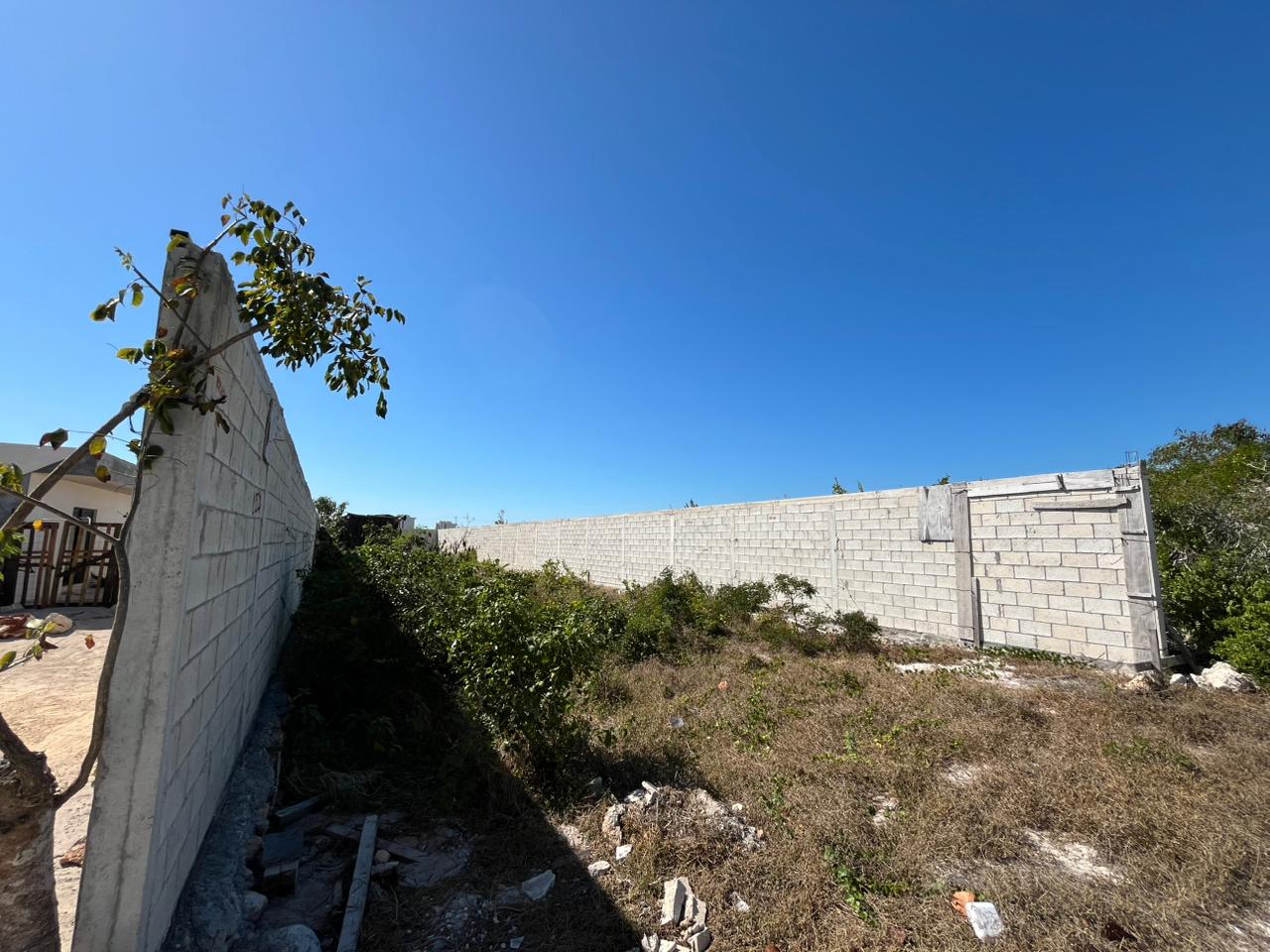 Terreno bardeado en playa San Benito.