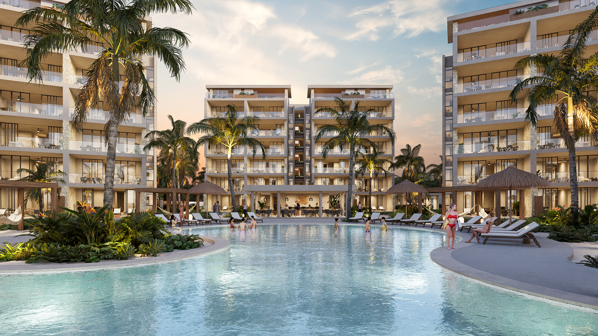 Luxury condo on the beach.