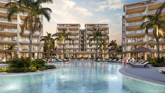 Luxury condo on the beach.